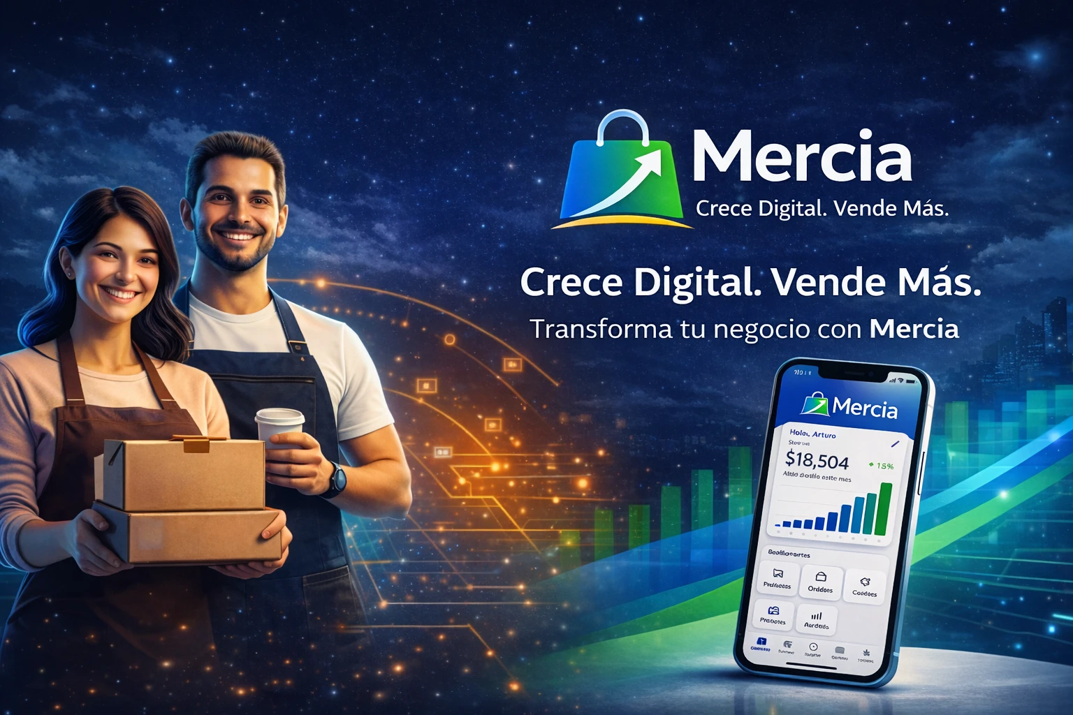 Visual de Mercia en distintos dispositivos